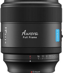 SIRUI Aurora 85mm F1.4 Full Frame Auto Focus Telephoto Prime Portrait Lens for E Mount Cameras FX3, FX6, A7 Series, A7R, A7S, A9, ZV-E1